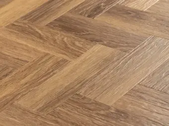 View of Esker Oak in Small Parquet luxury vinyl tile by Amtico