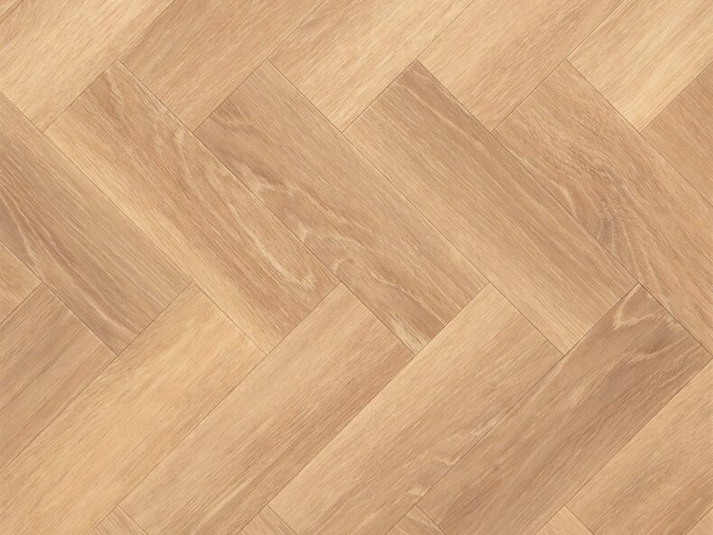 View of Brae Oak in Small Parquet luxury vinyl tile by Amtico