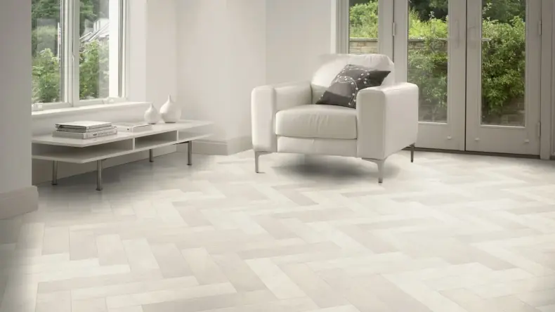 View of Ammonite in Large Parquet luxury vinyl tile by Amtico