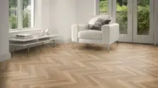 View of Otta Oak in Large Parquet luxury vinyl tile by Amtico