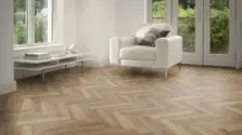 View of Esker Oak in Large Parquet luxury vinyl tile by Amtico