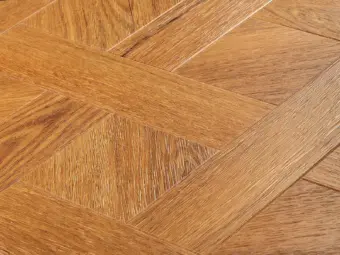 View of Langdon Oak in Large Parquet luxury vinyl tile by Amtico
