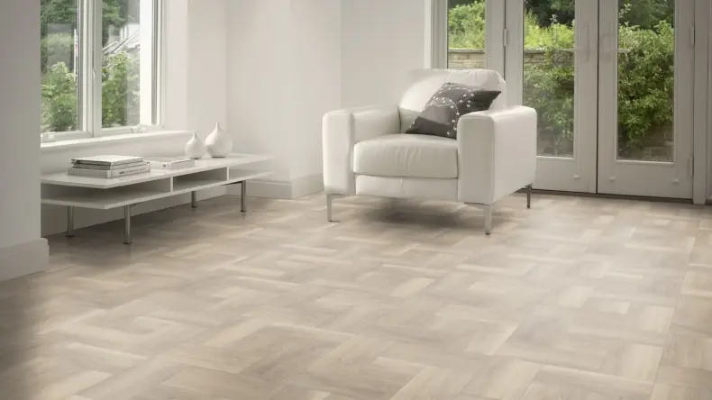 View of Foreshore Oak Pattern luxury vinyl tile by Amtico