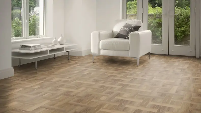 View of Esker Oak Pattern luxury vinyl tile by Amtico