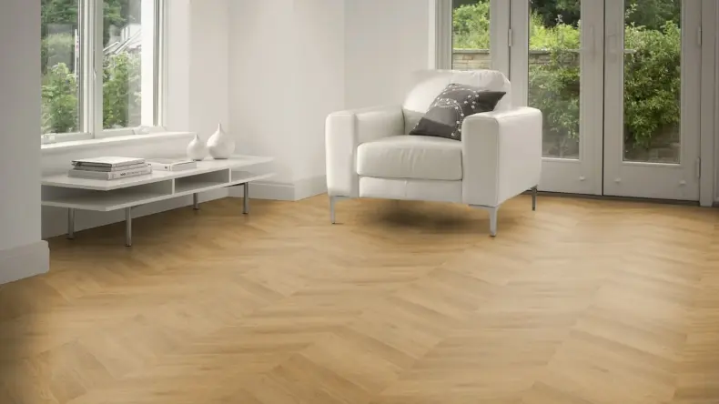 View of Amber Oak Pattern luxury vinyl tile by Amtico