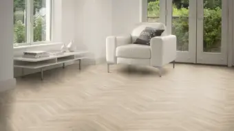 View of Shell Oak Pattern luxury vinyl tile by Amtico