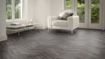 View of Burnished Timber Pattern luxury vinyl tile by Amtico