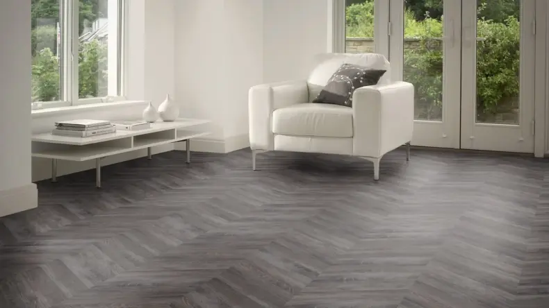 View of Burnished Timber Pattern luxury vinyl tile by Amtico