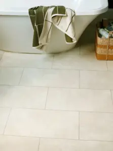 View of Dew Stone luxury vinyl tile by Amtico