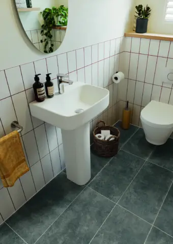 View of Storm Stone luxury vinyl tile by Amtico