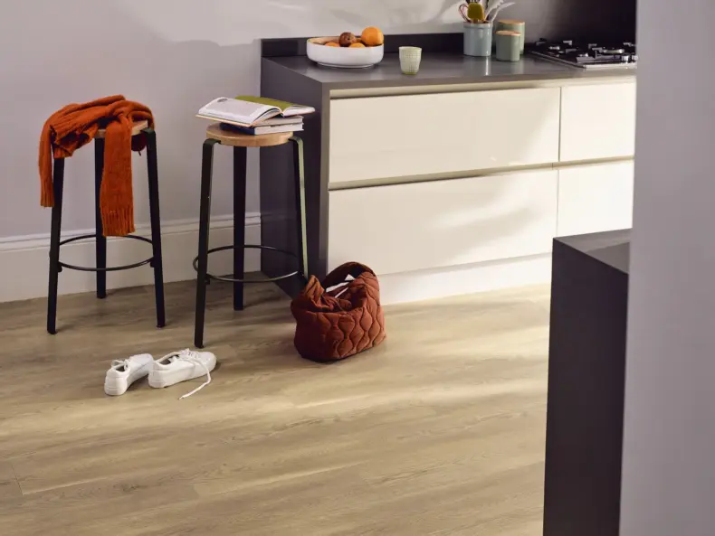 View of Smokehouse Oak luxury vinyl tile by Amtico
