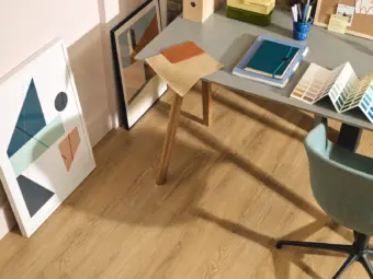 View of Mead Oak luxury vinyl tile by Amtico