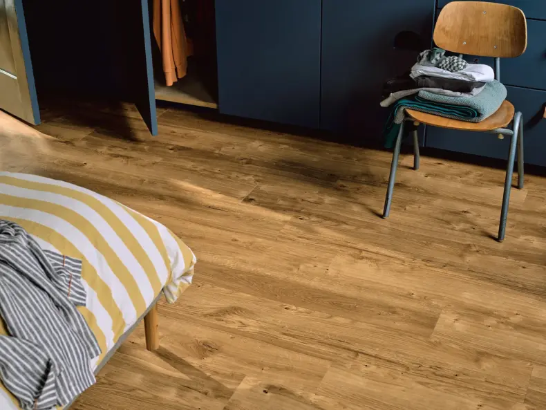 View of English Oak luxury vinyl tile by Amtico