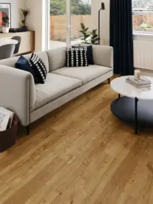 View of English Oak luxury vinyl tile by Amtico