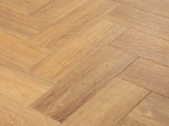 View of Spacia Mulled Oak in Small Parquet luxury vinyl tile by Amtico