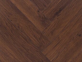 View of Spacia Black Walnut in Small Parquet luxury vinyl tile by Amtico