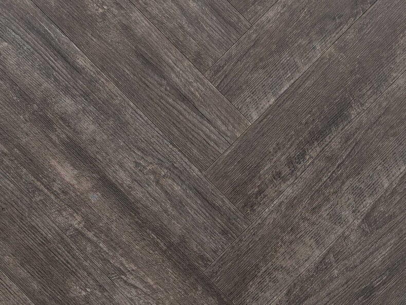 View of Spacia Blackened Spa Wood in Small Parquet luxury vinyl tile by Amtico