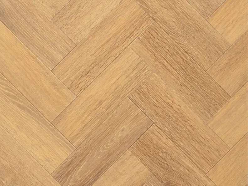 View of Spacia Mulled Oak in Large Parquet luxury vinyl tile by Amtico