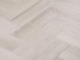 View of Spacia Iced Oak in Large Parquet luxury vinyl tile by Amtico