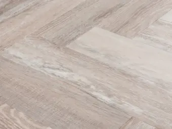 View of Spacia Washed Salvaged Timber in Large Parquet luxury vinyl tile by Amtico