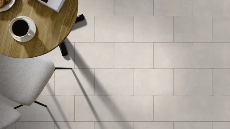 View of Spacia Rialto Concrete Large Rectangle luxury vinyl tile by Amtico