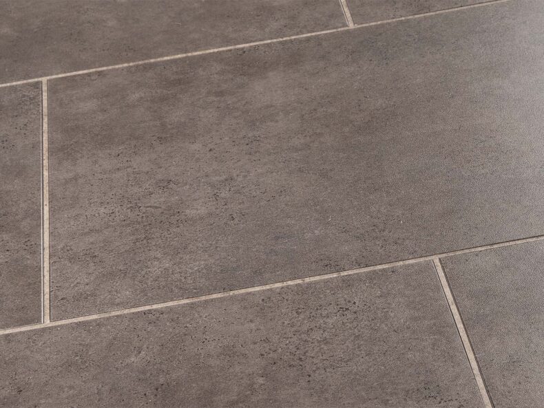 View of Spacia Ceramic Sable Small Square luxury vinyl tile by Amtico