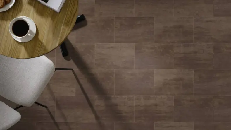 View of Spacia Bronze Small Rectangle luxury vinyl tile by Amtico