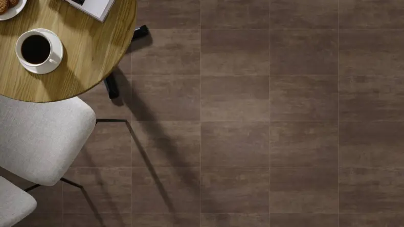 View of Spacia Bronze Small Rectangle luxury vinyl tile by Amtico
