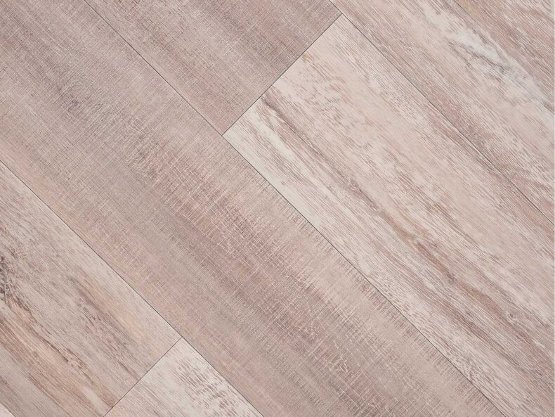 View of Spacia Washed Salvaged Timber Wide Plank luxury vinyl tile by Amtico