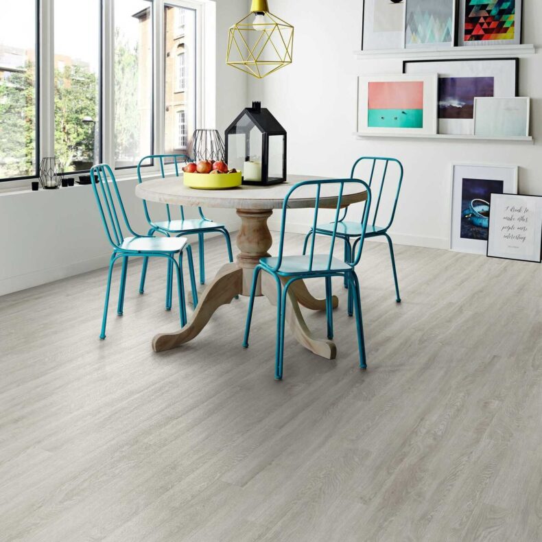 View of Bianco Oak 2241 luxury vinyl tile by Camaro