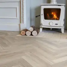 View of Waterside Oak Large Parquet LPQ2256 luxury vinyl tile by Camaro