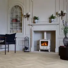 View of Waterside Oak Large Parquet LPQ2256 luxury vinyl tile by Camaro