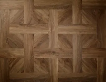 View of Espresso (Basketweave) luxury vinyl tile by Elements Inspirations