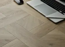 View of Limed Oak (Basketweave) luxury vinyl tile by Elements Inspirations