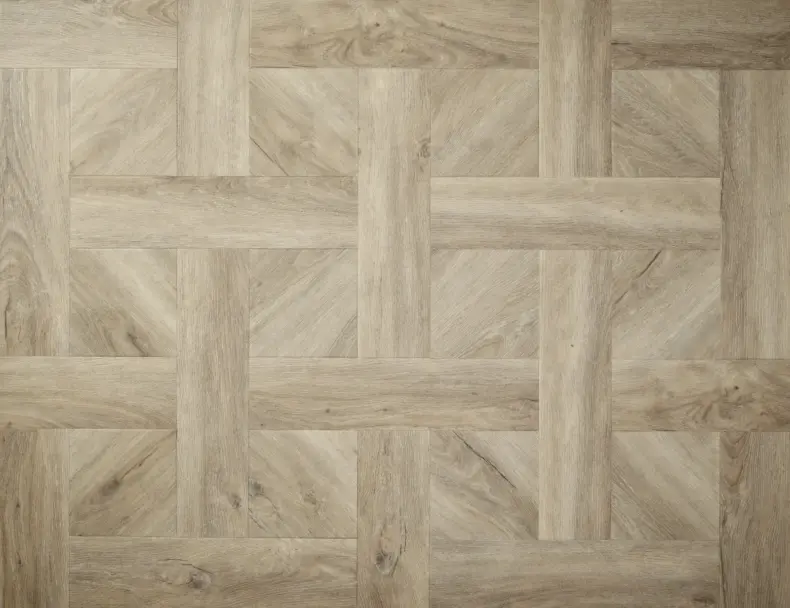 View of Limed Oak (Basketweave) luxury vinyl tile by Elements Inspirations