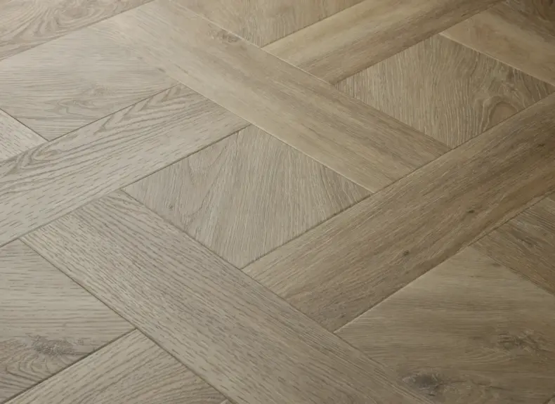 View of Limed Oak (Basketweave) luxury vinyl tile by Elements Inspirations