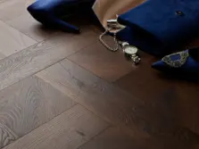 View of Mahogany (Basketweave) luxury vinyl tile by Elements Inspirations