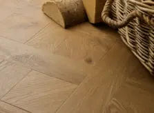 View of Barn Oak (Basketweave) luxury vinyl tile by Elements Inspirations