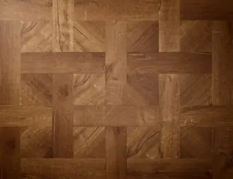 View of Royal Oak (Basketweave) luxury vinyl tile by Elements Inspirations