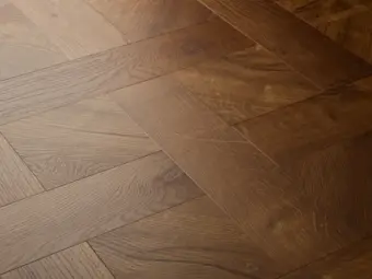 View of Royal Oak (Basketweave) luxury vinyl tile by Elements Inspirations