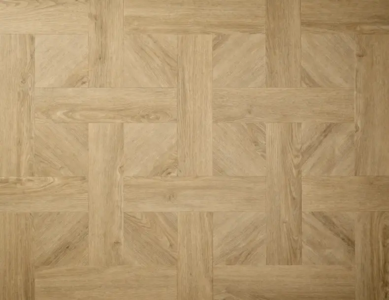 View of Holm Oak (Basketweave) luxury vinyl tile by Elements Inspirations