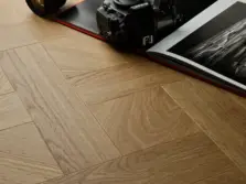 View of Golden Oak (Basketweave) luxury vinyl tile by Elements Inspirations