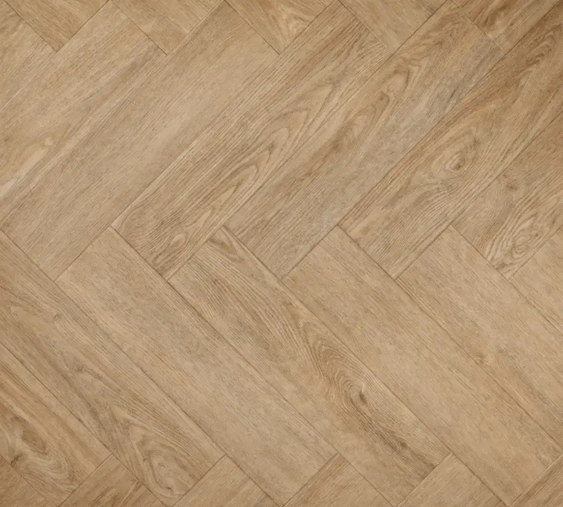 View of Holm Oak (Herringbone) luxury vinyl tile by Elements Inspirations