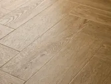 View of Holm Oak (Herringbone) luxury vinyl tile by Elements Inspirations
