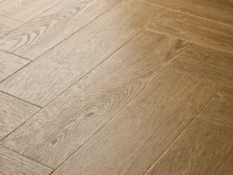 View of Holm Oak (Herringbone) luxury vinyl tile by Elements Inspirations