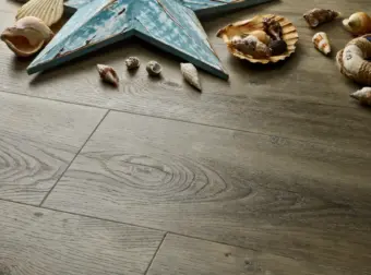View of Dove Oak (Plank) luxury vinyl tile by Elements Inspirations
