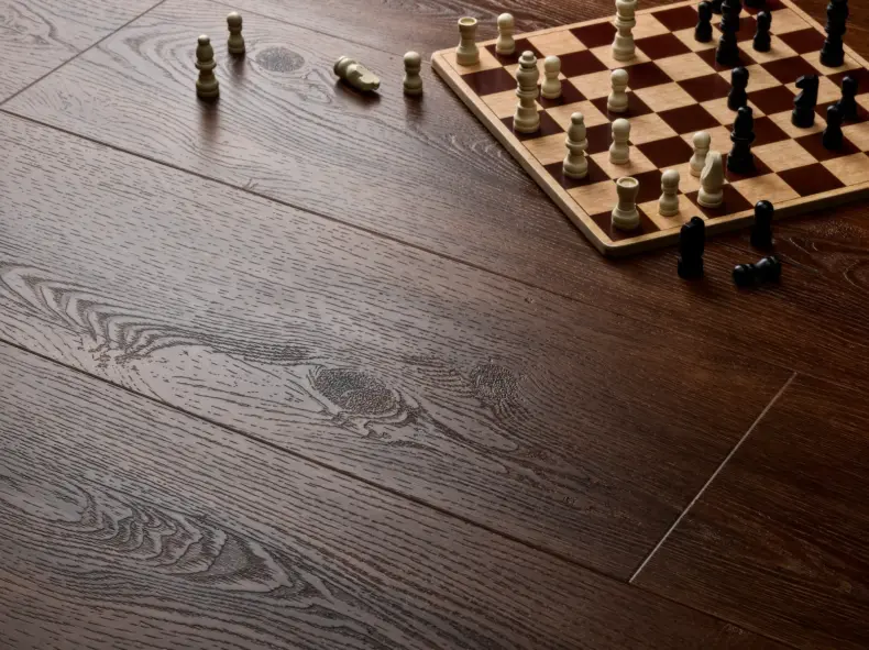 View of Mahogany (Plank) luxury vinyl tile by Elements Inspirations