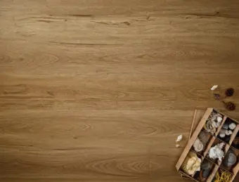 View of Golden Oak (Plank) luxury vinyl tile by Elements Inspirations