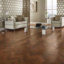View of AP02 Dawn Oak Parquet luxury vinyl tile by Karndean