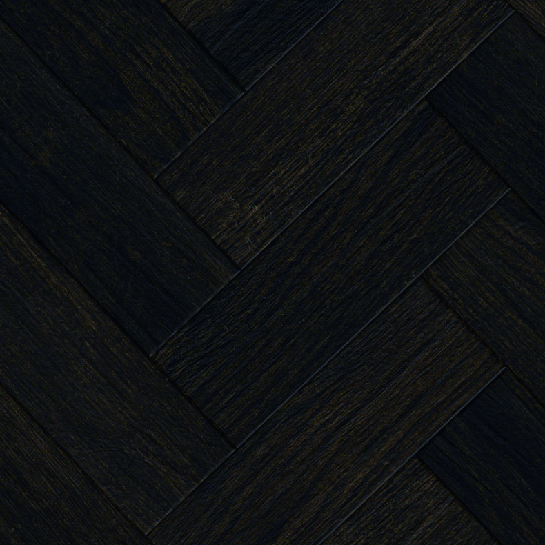 View of AP03 Midnight Oak Parquet luxury vinyl tile by Karndean